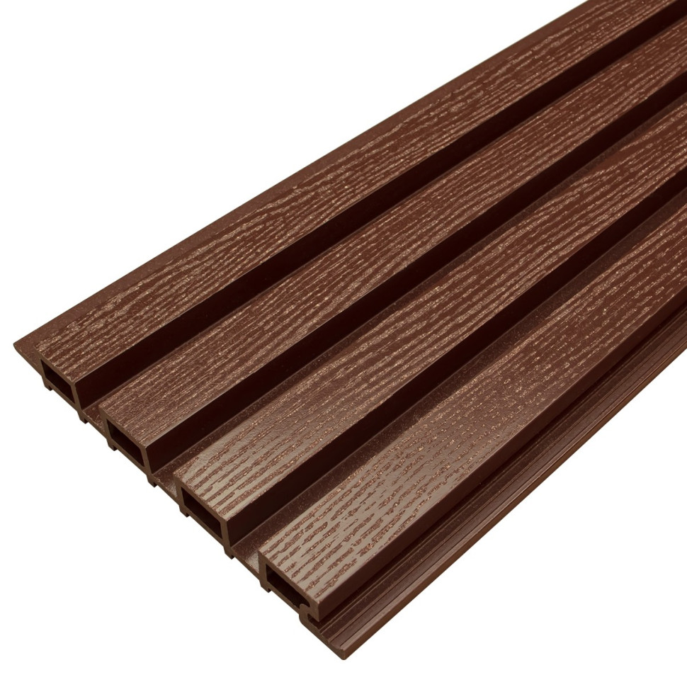 Фасадная доска из ДПК Faynag Wood Рейка Шоколад 3000х222х26 мм